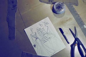 Haute Couture Wedding Dress Design Sketch