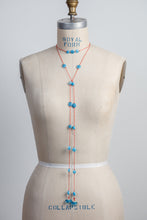 Millefiori Necklace White and Cobalt Blue